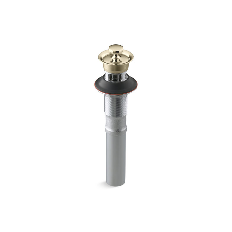 Whitehaven Bathroom sink drain with overflow, Vibrant French Gold, With Overflow