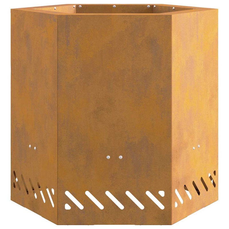 Modern Smokeless Fire Pit, 51cm H x 48cm W x 48cm D, Brown