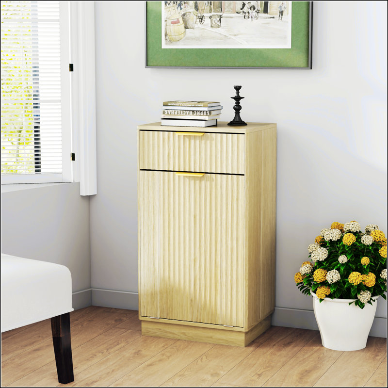 Armoire à poubelle inclinable 10 gallons Woodgrain