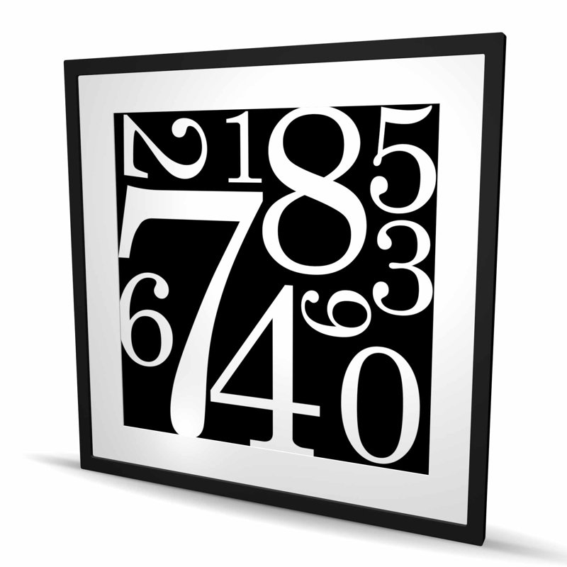 Zero to Nine - Imprimé mat blanc encadré | Décoration intérieure, H 36 po x l 36 po, Noir