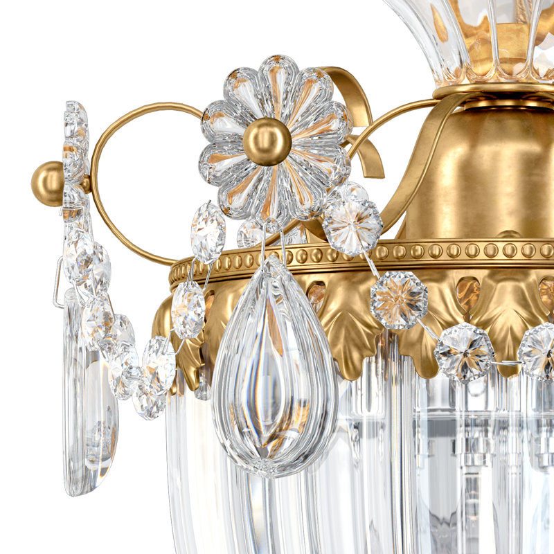 Bagatelle Pendant, Heirloom Gold, Clear Heritage Crystal, 9.5" H x 8" W x 8" D