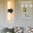 Set of 2 16.5" Rechargeable Cordless Frosted Wall Sconces with Remote Control and Included Bulbs-343354753