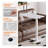 Overbed Bedside Sofa Table with Hidden Wheels Adjustable Height for Bedroom Desk-74109652