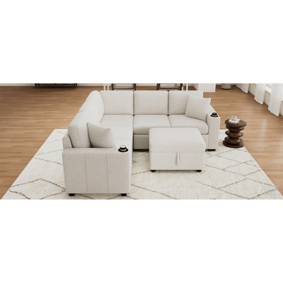 Canapé-lit modulaire convertible en L 84,7 po
