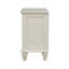 Table de chevet 3 tiroirs blanc crème avec plateau coulissant