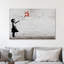 TV Balloon Girl by Banksy - Wrapped Canvas Print-1625847001