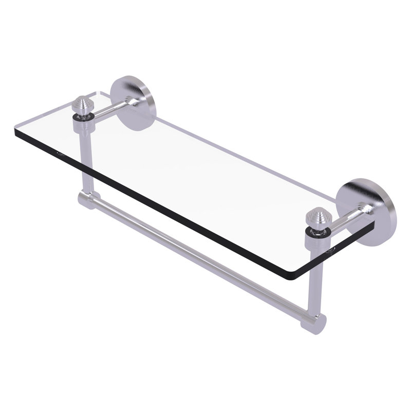 Southbeach with Towel Bar, Satin Chrome, 5" H x 16" W x 5" D