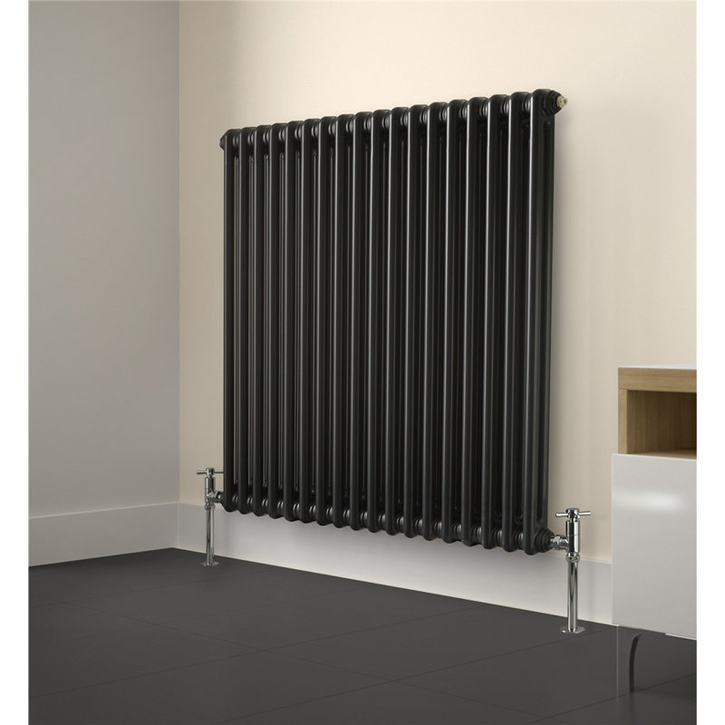 Laser Klassic Vertical Designer Radiator, 4, 600mm (H) x 1190mm (W) x 148mm (D), Grey