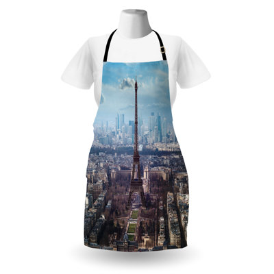Tablier East Urban Home Tour Eiffel vue unisexe taille adulte tour bleu pâle