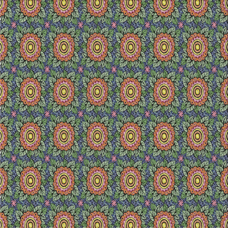 Tapis vert / jaune en laine / polyester tissé à la machine à motif géométrique, Carré 6 pi