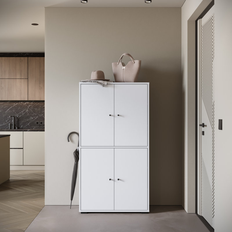 Temia Shoe Storage, White