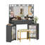 Ensemble de coiffeuse de maquillage moderne avec miroir et armoires Modern Corner-1932705152