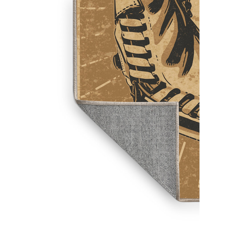Tapis lavable à la machine avec attache de gant de baseball Paxton, 8 x 10