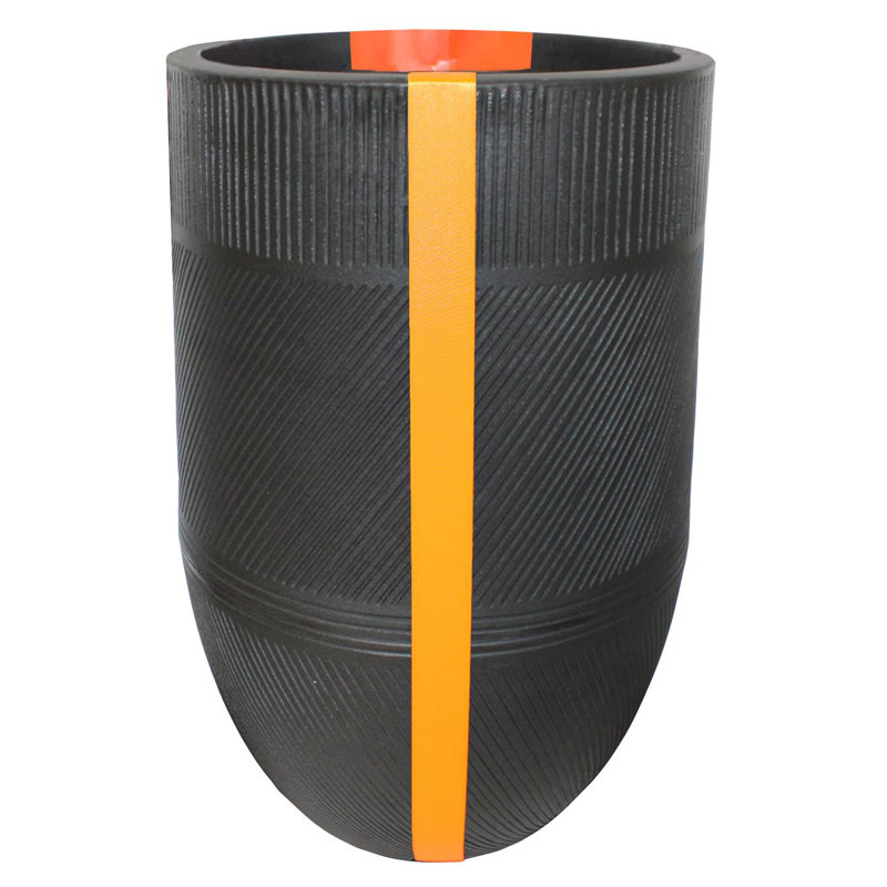 Pot Planter, Black, 28.15" H x 17.7" W x 17.7" D