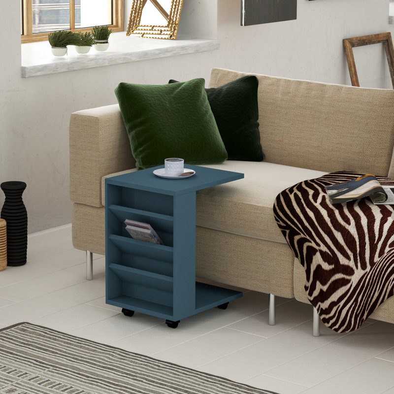 Joan Side Table End Table, Turquoise