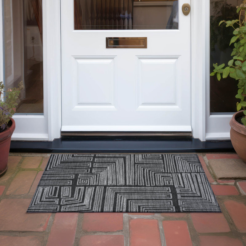 Machine Washable Indoor/Outdoor Chayden ACN1045 Rug, Rectangle 1'8" x 2'6"
