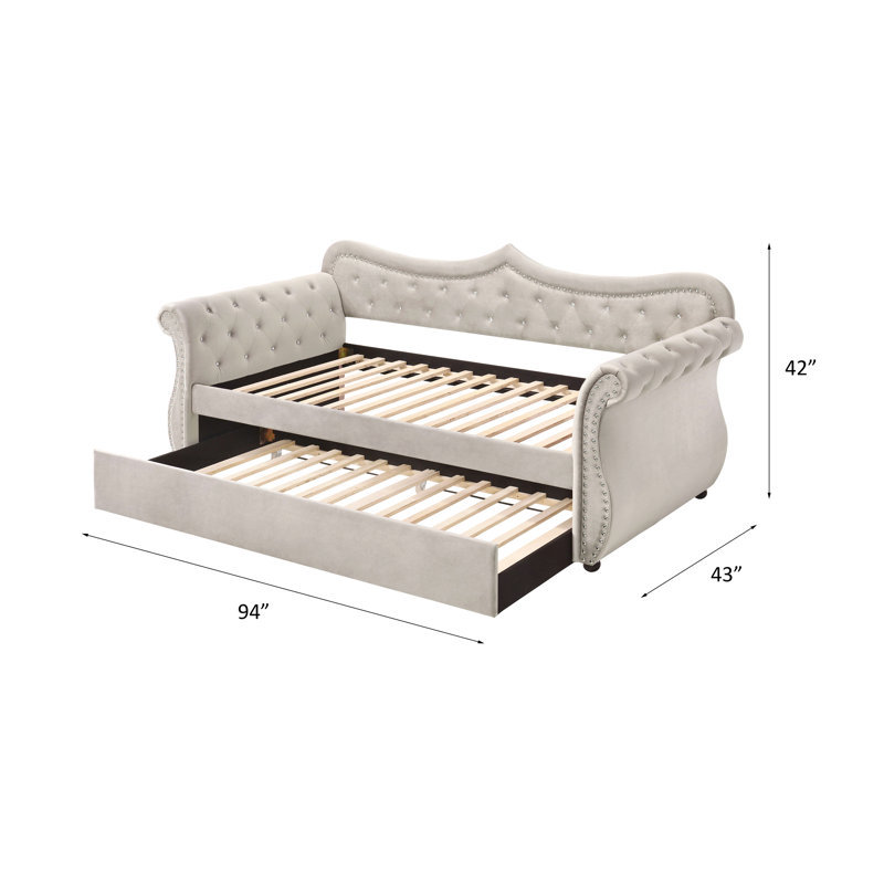 Adkins Daybed W/Trundle (Twin), Beige