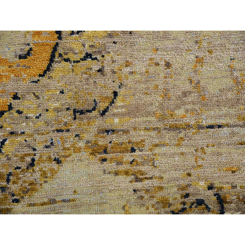Tapis oriental beige en laine noué à la main 8 pi x 10 pi 4 po 3D753E6DCBF14CE98294619EED2E44BF