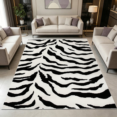 1PC Zebra Print area rugs for Living Room, Soft, All seasons, Easy-maintain, Washable Indoor mat, Farmhouse suitable for entryway, bedroom, dining room, home office, backyard, hallway, Home Decor, Outdoor Decor.
