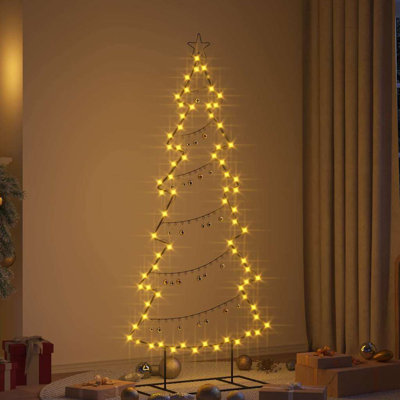 Metal Christmas Tree with Stand Black Steel