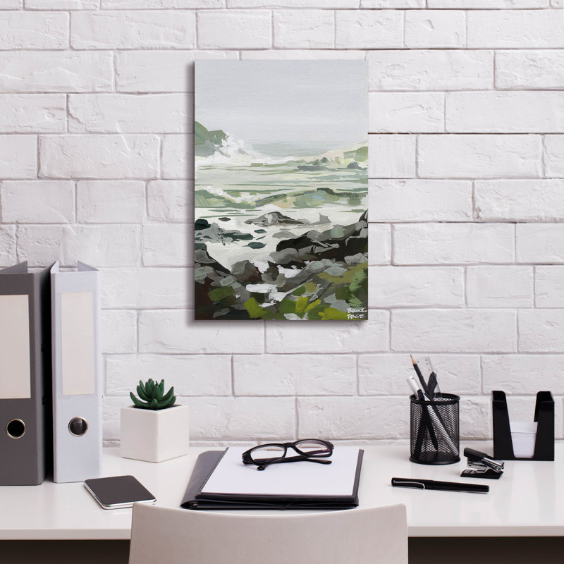  «Coastal Waves and Rocks» par Brook Page, art mural sur toile, 12 po x 18 po, H 18 po x l 12 po
