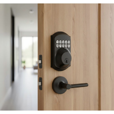 Keyless Entry Door Lock With Keypad – Smart Deadbolt For Front Door, 2 Keys, Auto Lock, Easy Installation, Matte Black