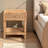 Targaryen 1-Drawer Nightstand in Rattan and Mahogany Wood, Natural 24.19'' H X 20.39'' W X 18.25'' D