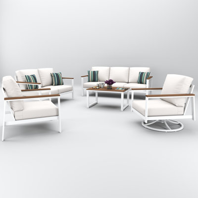 Townsend 7 Person Seating Group With Sunbrella Cushions by Birch Lane