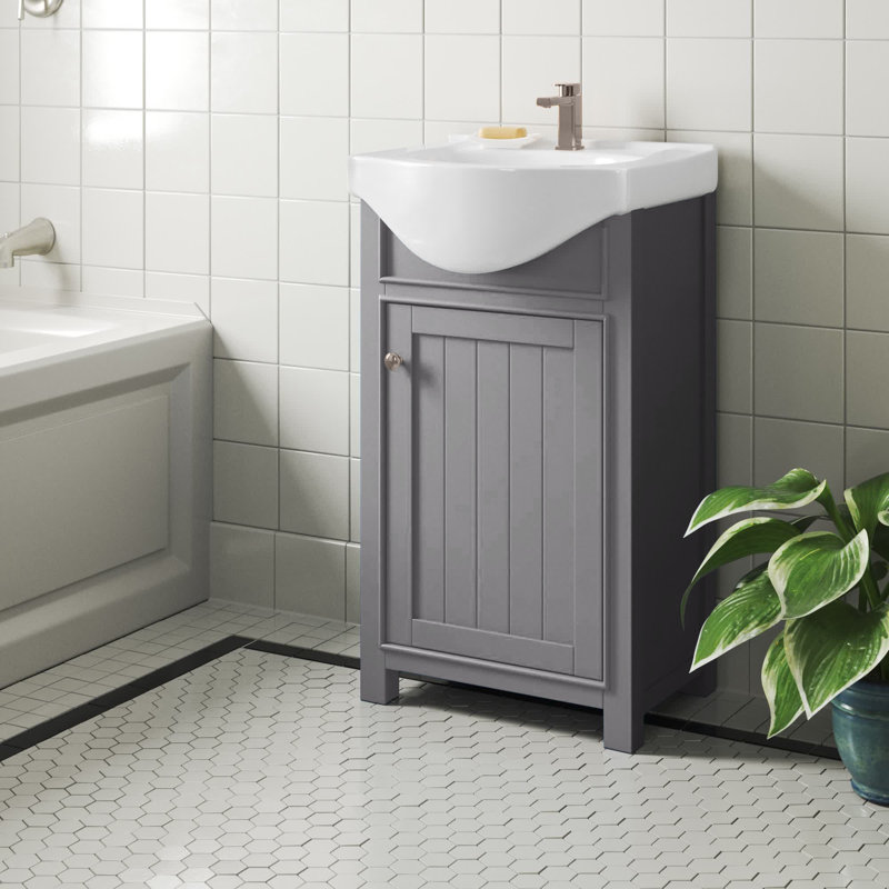 Ensemble de meuble-lavabo simple 20 po Orsstown, gris