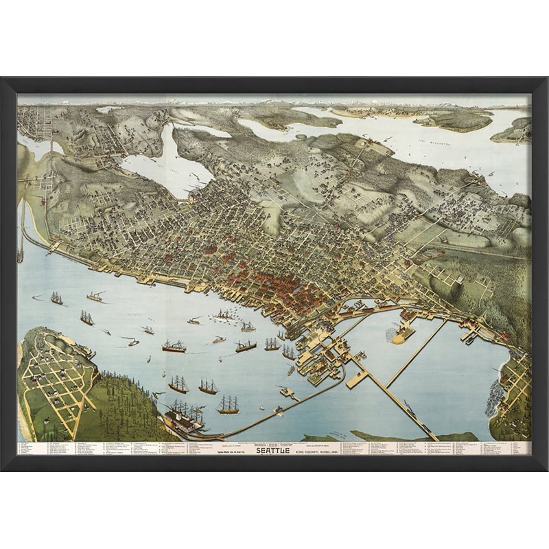 Seattle, 1891, impression encadrée