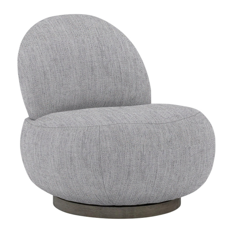 Caicos Outdoor Swivel Lounge Chair, Canvas Granite Sunbrella® Canvas