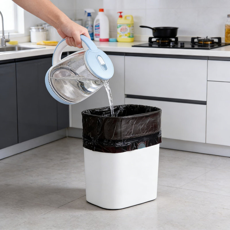 Petits sacs poubelle à cordon 100 points, sacs à ordures non parfumés 4 gallons avec conception sans déchirure, plastique épaissi 1,1 mil pour la cuisine, la salle de bain, le bureau et la chambre à coucher