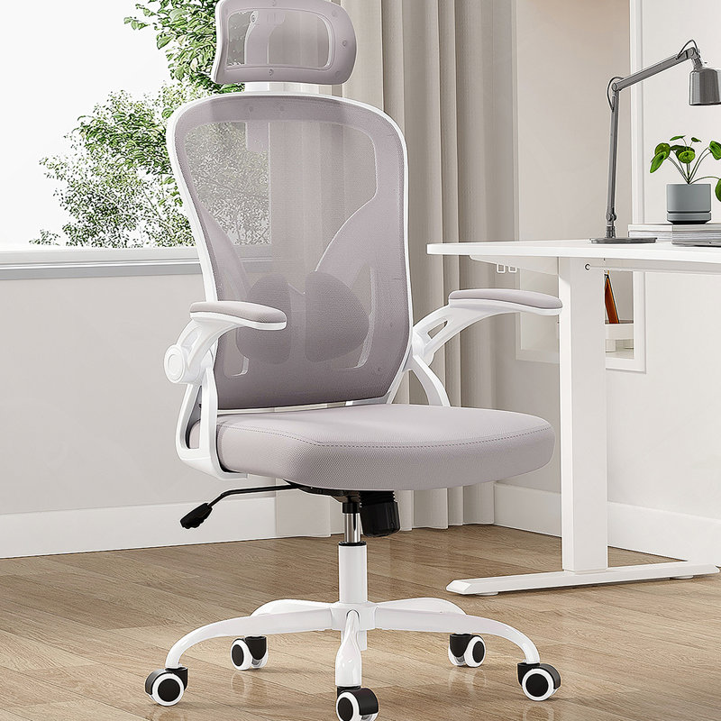 Chaise de bureau ergonomique avec appui-tête, accoudoirs et support lombaire réglable pour un bureau à domicile et un bureau confortables