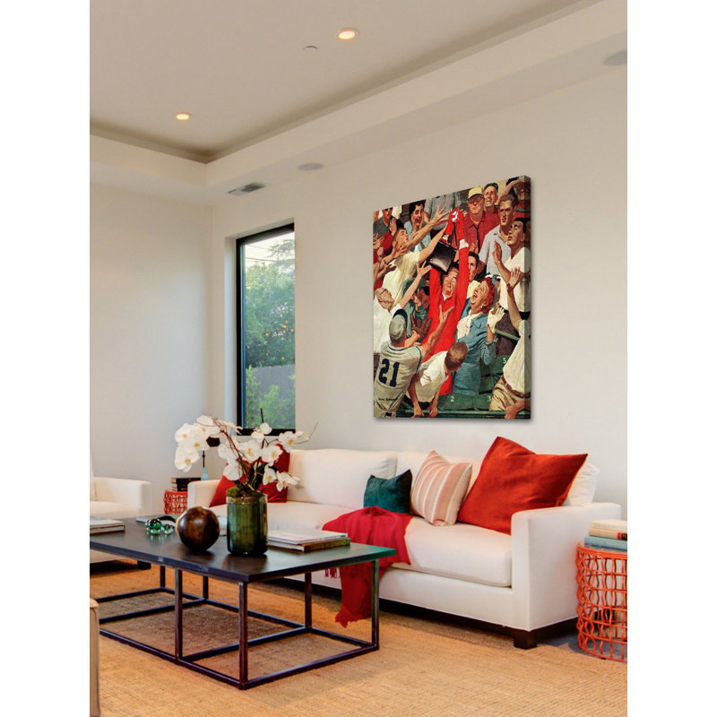 «Grandma Catches Fly Ball» par Richard Sargent, reproduction sur toile tendue, H 48 po x l 40 po x P 1,5 po