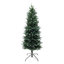 Sapin de Noël artificiel réaliste et mince de 1,5 m, préilluminé, avec pointes givrées et 150 lumières DEL blanc chaud