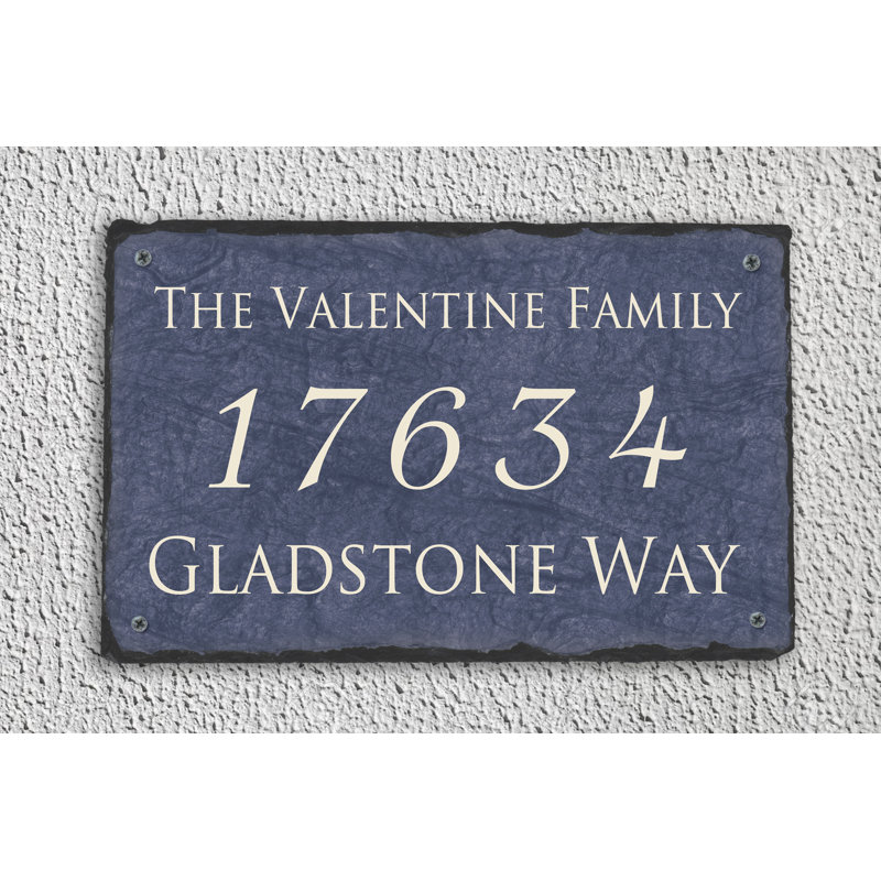 Plaque d'adresse murale sur 3 lignes Personalize Home, Montage à 2 trous, H 10 po x l 16 po
