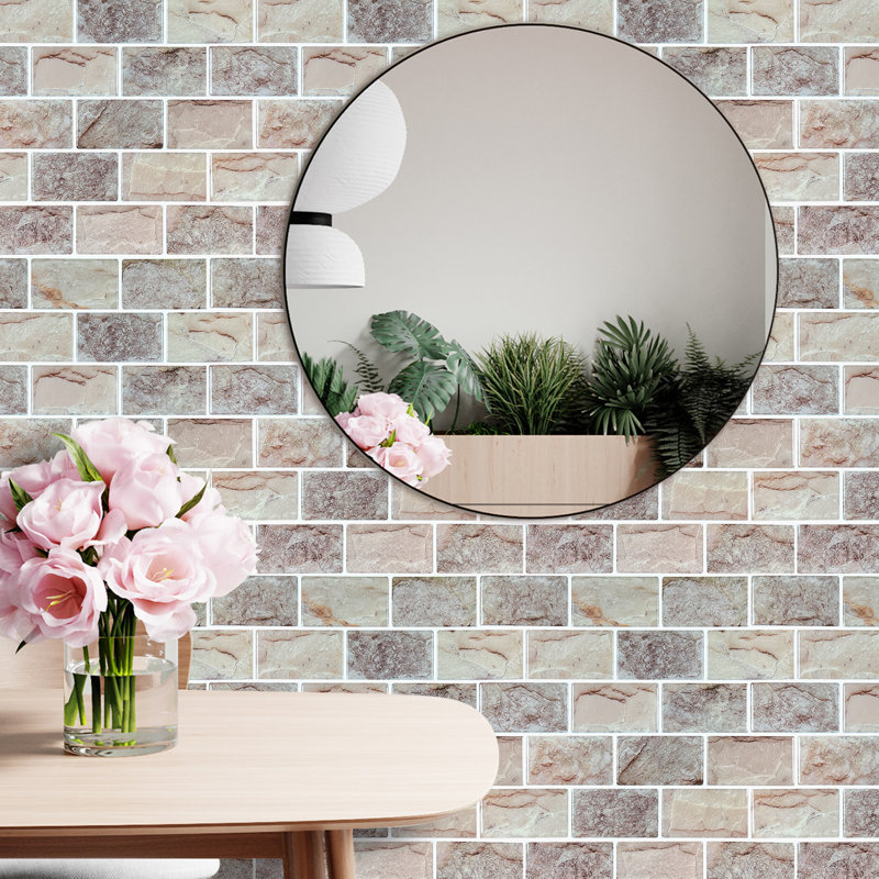 Brick Tile, Peel And Stick Tile 12'' W x 12'' L Vinyl Peel and Stick Subway Tile