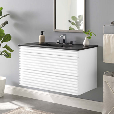 Modway Render 36" Wall-Mount Bathroom Vanity