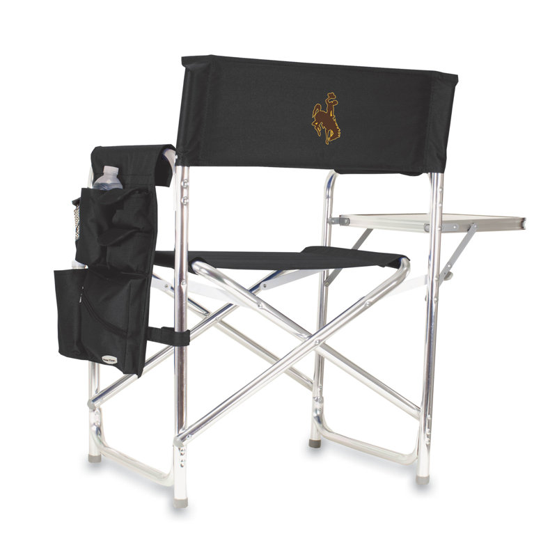 Sports Chair Director Chair, Black, University Of Wyoming Cowboys
