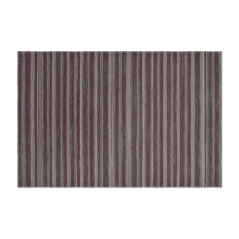 Tapis intérieur / extérieur noir HorizontalStripes, Rectangle 9 pi x 12 pi