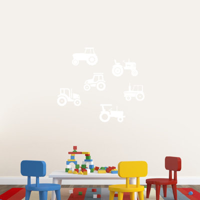 Décalcomanie murale tracteurs