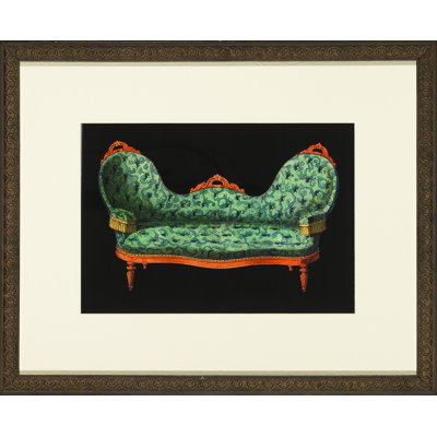 Vintage  Vintage Green Couch