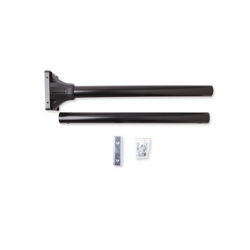 Black Steel Post Mount Mailbox and Post Kit