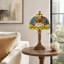 Lampe de table 14,17 po libellule et lotus, interrupteur en ligne avec prise chaude E26 incluse