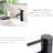Compliant Single Hole Bathroom Faucet 6.5" High Stainless Steel Waterfall Matte Black Setup Aerated Stream Single Precision Spot- Finish Modern Style For Residential Use Flow Design Sophisticated