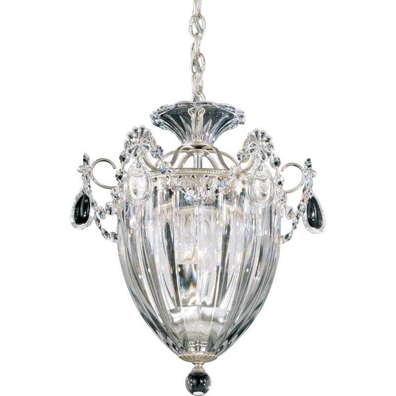Bagatelle Pendant, Heirloom Gold, Heritage Handcut Crystal Clear, 12.5" H x 10.5" W x 10.5" D