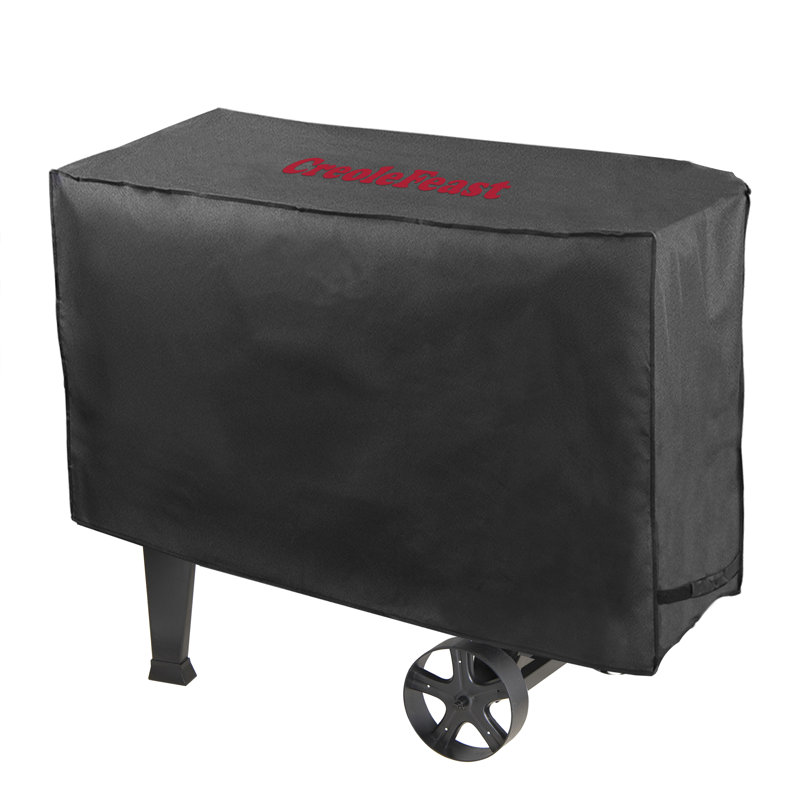 Creole Feast 47" Black Heavy-Duty Waterproof Grill Cover