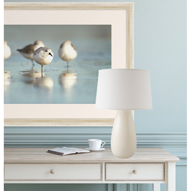 Fansler Ceramic Table Lamp, Gloss White