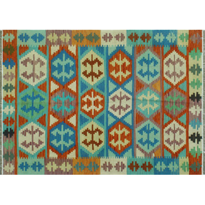 Celese One-of-a-Kind 4'9" X 6'8" 2022 Wool Area Rug Blue