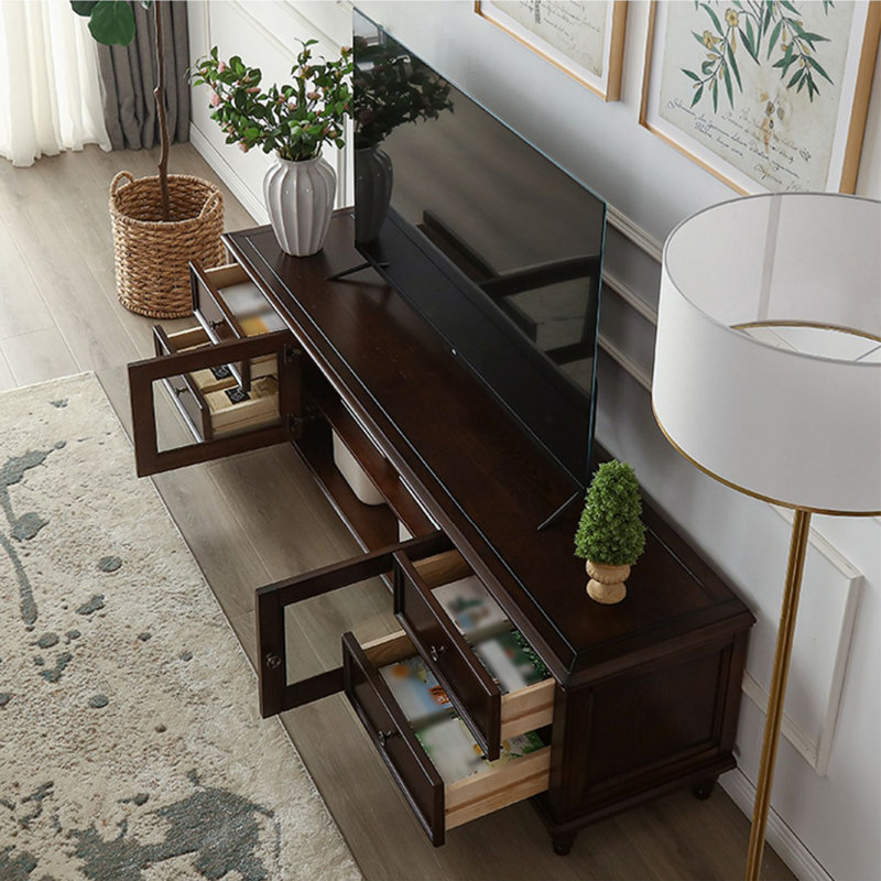 American rural solid wood style TV stand